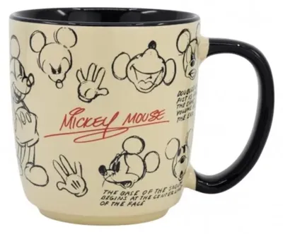 Obrázek produktu pro Keramická hrnčíková hrnky s ornamentem, objem 490 ml - Mickey Mouse