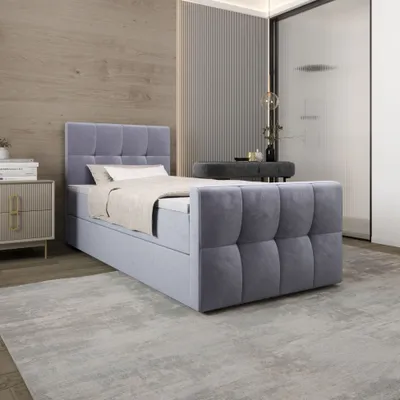 Obrázek produktu pro Jednolůžková boxspringová postel 120x200 ELIONE 1 - světle fialová