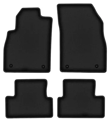Obrázok produktu pre Velúrové autokoberce pre: Opel Astra J 2009-2015 (hatchback/sedan/kombi) – sada 4 ks, čierne, na mieru – Wielganizator DURBAN