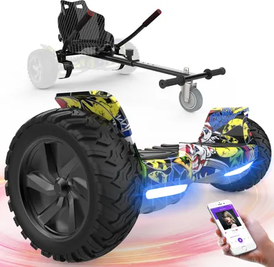 Produktbild von RCB Hoverboards SUV mit Sitz Hoverboards Off-Road, App-fähige Bluetooth Hoverboards, 8,5 '' Hummer + Hoverkart Go Kart für Self Balancing hoverboards