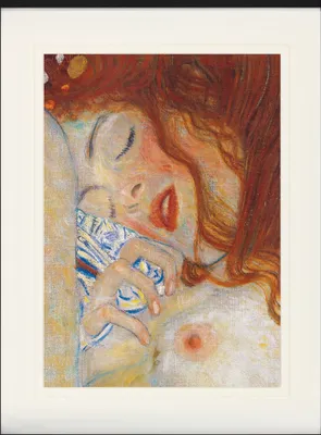 Produktbild von Gustav Klimt Gerahmtes Bild Mit Edlem Passepartout | Wand-Bilder | Im Bilderrahmen - DanaÃ«, 1907, Detail (80 x 60 cm)