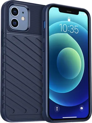 Produktbild von Conie Schutzhülle für iPhone 12 / 12 Pro Tasche Silikon Case Muster Cover Bumper TPU Hülle in Blau