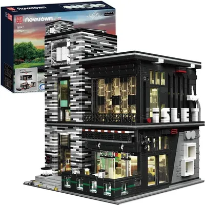 Produktbild von Mould King 16042 Seria kreatywna, 3992 klocki do budowy domu z oświetleniem, zabawkowy zestaw klocków do układania puzzli