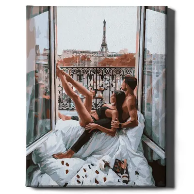 Immagine prodotto di Oh Art! - Set di pittura per numeri Parigi - 40x50cm, con cornice in legno e pennelli fai da te