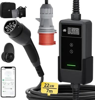 Zdjęcie produktu dla Przenośny mobilny Wallbox Ładowarka EV do samochodów 22kw typ2 7m na siłę