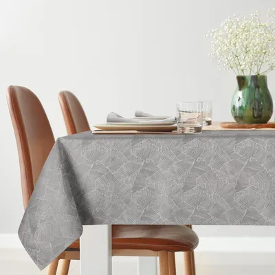 Image de Nappe festive Décoration de table ISLA argent 140x260