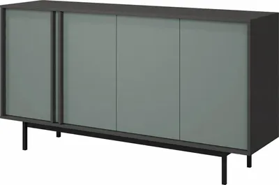 Produktbild von Tkmoebel Große viertürige Kommode mit Einlegeböden ALSY 6 anthrazit alus