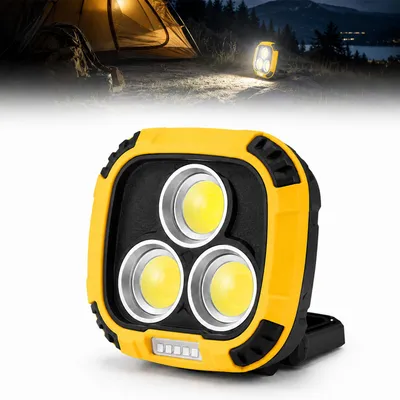 Produktbild von LED Arbeitsleuchte 4000LM, magnetisch aufladbar mit 4000mAh Akku, Haken, 180° drehbar, 4 Lichtmodi, für Auto, Werkstatt, Camping, Notfall
