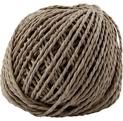 Produktbild von Papiergarn, Dicke 2,5-3 mm, Hellbraun, 150 g, 40 m/ 1 Knäuel [HOB-41733]