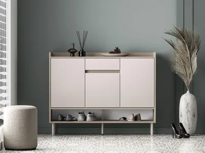 Produktbild von Schuhschrank mit Türen RENATE - Eiche Cremona / Kaschmir