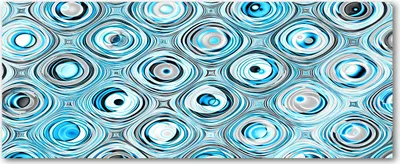 Produktbild von Tulup® Leinwandbild - 125x50 cm - Wandkunst - Drucke auf Leinwand - Leinwanddruck  - Sonstige - Blau - Fraktale Grafik