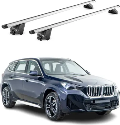 Produktbild von Dachträger Grundtäger für BMW X1 U11 2022-2025 100kg Aluminium Silber 2 tlg ABE