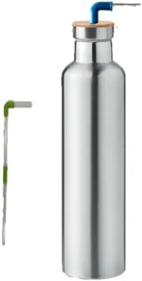 Produktbild von Thermo Milchbehälter 1 Liter Edelstahl für Kaffeemaschinen mit Schlauchanschluss
