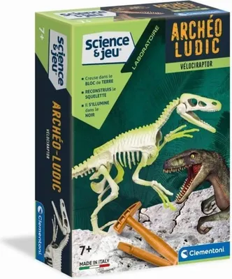 Image de Clementoni Science & Game - Archeo Ludic Velociraptor - Jeu scientifique