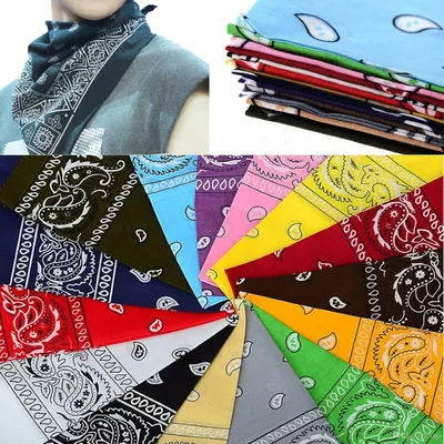 Productafbeelding van Boolavard, 100% katoen, set van 6 bandana's met een origineel Paisley-patroon