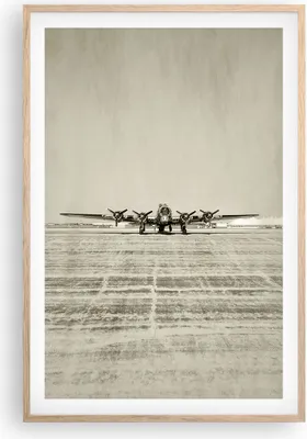 Produktbild von Gerahmtes Poster - Rahmen in heller Eiche - Flugzeug alt Bomber - 61x91,5 cm - Wand Bild - Wanddeko - Wandbilder - Wandposter - Bilderrahmen - Bilder - Kunstdruck - Wandbild - P2NPA61x91-4184