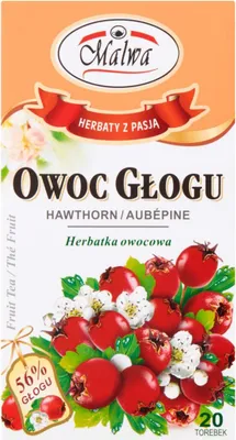 Zdjęcie produktu dla Malwa Herbatka Owocowa Owoc Głogu 40 G (20 X 2 G)