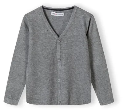 Minoti Strickjacke Grau für Jungen, Vorderansicht
