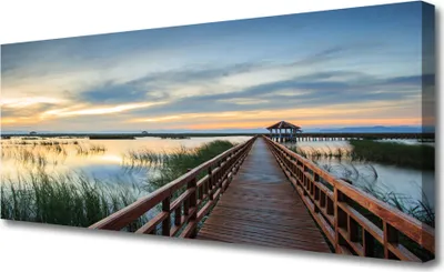 Produktbild von Tulup Leinwand-Bilder 125x50 Wandbild Canvas Kunstdruck Brücke Architektur