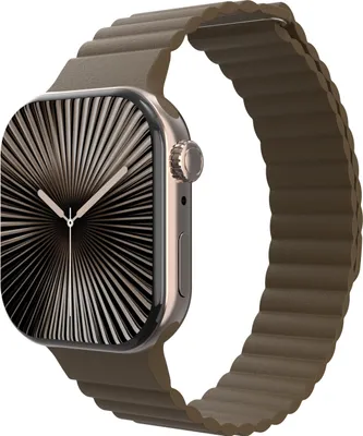 Image de Bracelet Compatible avec Apple Watch (Magfit) – Bracelets de Montre Connectée – Bracelet Universel compatible pour Apple Watch 38/40/41/42 mm - Café