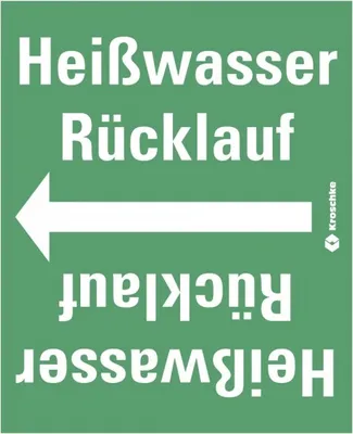 Produktbild von Dreifke® Rohrleitungsband Heißwasser Rücklauf, praxisbewährt, ab Ø 50mm, grün...