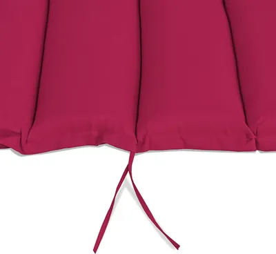 Image de Detex Coussin pour chaise longue rouge rembourré 7 cm d'épaisseur oreiller inclus avec sangles Coussin pour bain de soleil