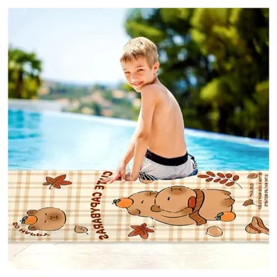 Produktbild von Capybara Strandtuch aus Mikrofaser, schnelltrocknend für Fitness, Reisen und Sauna