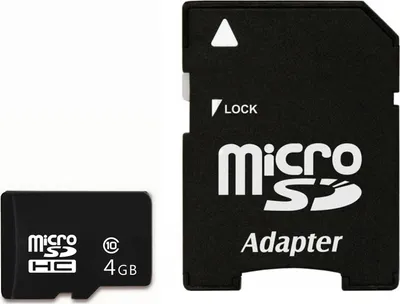 Image de Carte Micro-SD 4 Go - carte mémoire + adaptateur