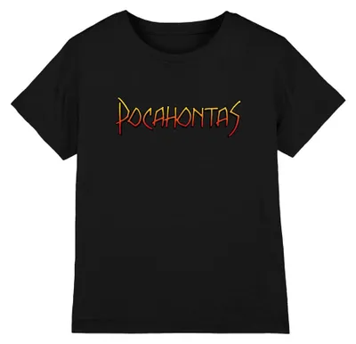 Produktbild von Disney Pocahontas Logo Kinder T-Shirt, Schwarz, 12–13 J – Größe 12-13 Jahre