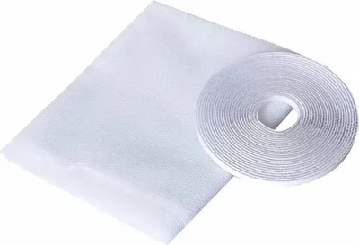 Produktbild von Moskitonetz für Tür, 60x200 cm, weiß, 2er-Set mit selbstklebendem Klettverschluss