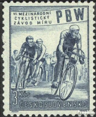 Produktbild von Briefmarken Tschechoslowakei 1953 Mi 797 (kompl.Ausg.) postfrisch Radfernfahrt