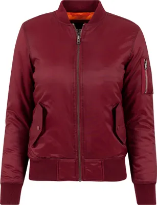 Image de Urban Classics Ladies - Veste BASIC BOMBER bordeaux - XS