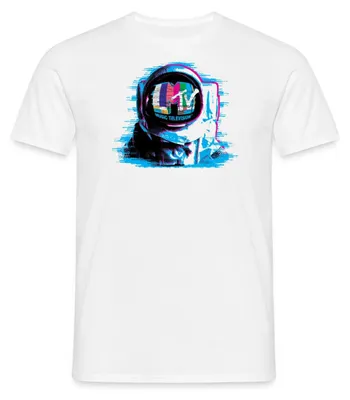 Produktbild von Spreadshirt MTV Astronaut Mit MTV-Logo Männer T-Shirt, L, Weiß