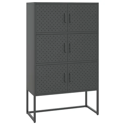Immagine prodotto di Credenza antracite 80x35x135 cm in acciaio