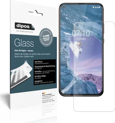 Produktbild von 2x Schutzfolie für Nokia 8.1 Plus matt - Anti-Shock 9H Folie dipos Glass Kunststoffglas