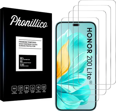 Obrázok produktu pre Tvrdené sklo pre Honor 200 Lite 5G [4 ks] Ochranné sklo Fólia proti poškriabaniu odolná Phonillico®