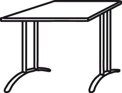 Zdjęcie produktu dla HAMMERBACHER BS08 Schreibtisch nussbaum quadratisch