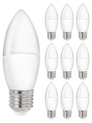 Produktbild von Spectrum E27 LED Kerzenlampe 1W 90lm 3000K Warmweiß 230V 37mm 10 Stück