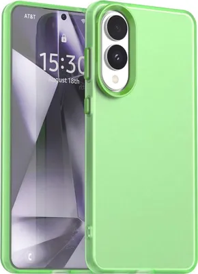 Produktbild von Hülle für Samsung Galaxy S25 Edge - Phonesta HardFrost Semi-Transparent Back Cover - Matt Grün