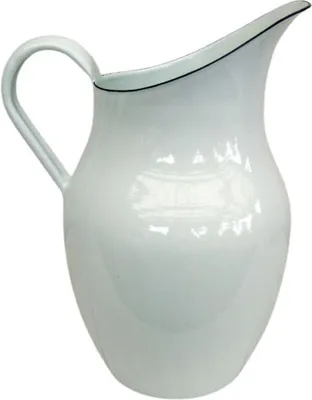 Produktbild von Emaille Krug Wasserkanne weiß