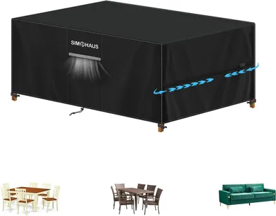 Produktbild von Gartenmöbelabdeckung 140x80x80 cm, 420D Oxford Gewebe, wasserdicht, UV Schutz, für Gartentisch