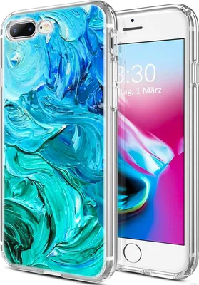 Produktbild von Motiv TPU Cover für Apple iPhone 7 Plus / 8 Plus Hülle Silikon Case mit Muster Handy Schutzhülle