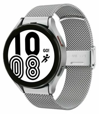 Produktbild von By Qubix passend für Samsung Galaxy watch 7 / Galaxy Watch FE - 40 mm & 44 mm - Milanaise-Armband mit Klemmverschluss - Silber
