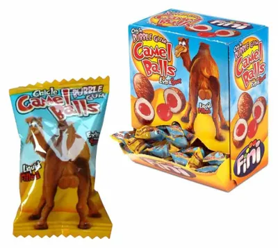 Image de Fini Bubble Gum Camel Balls 200 pièces - Extra acide et sans gluten