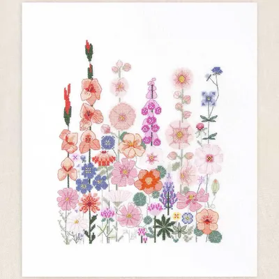 Produktbild von DMC Kreuzstich Stickpackung "Kletterblumen ", Zählmuster, 35x40cm