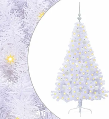 Obrázek produktu pro vidaXL Umělý vánoční stromek bílý 150 cm z PVC a oceli