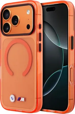 Immagine prodotto di Custodia per cellulare iPhone 17 Pro, stampa BMW IML con MagSafe, arancione