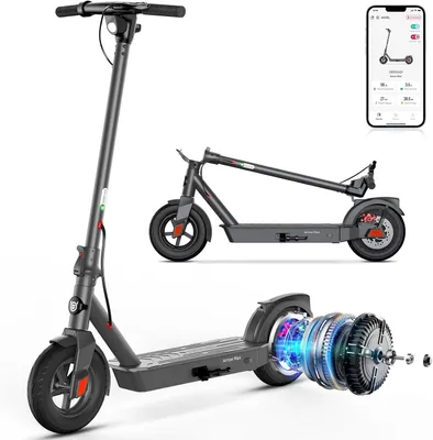 Produktbild von E Scooter 10 Zoll Elektroroller, große Reichweite 20Meilen, 10 Zoll Reifen, 20km/h & Last bis zu 100kg, Faltbarer E-Scooter mit Dual Brake System
