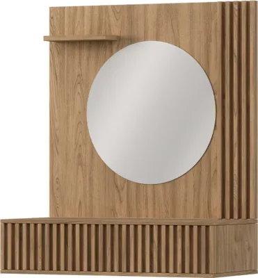 Obrázek produktu pro Toaletní stolek se zrcadlem a zásuvkou ENTSIAN 85x40cm, dub artisan