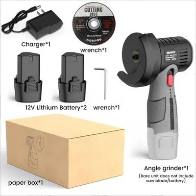 Produktbild von Mini-Akku-Winkelschleifer - 12 V - Bürstenmotor - Zum Schleifen, Schneiden und Polieren - Ohne Akku